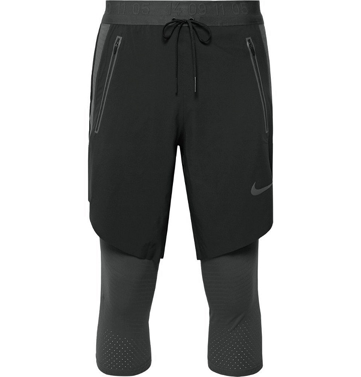 Photo: Nike Running - Tech Pack 2-In-1 Layered Dri-FIT Tights - Black