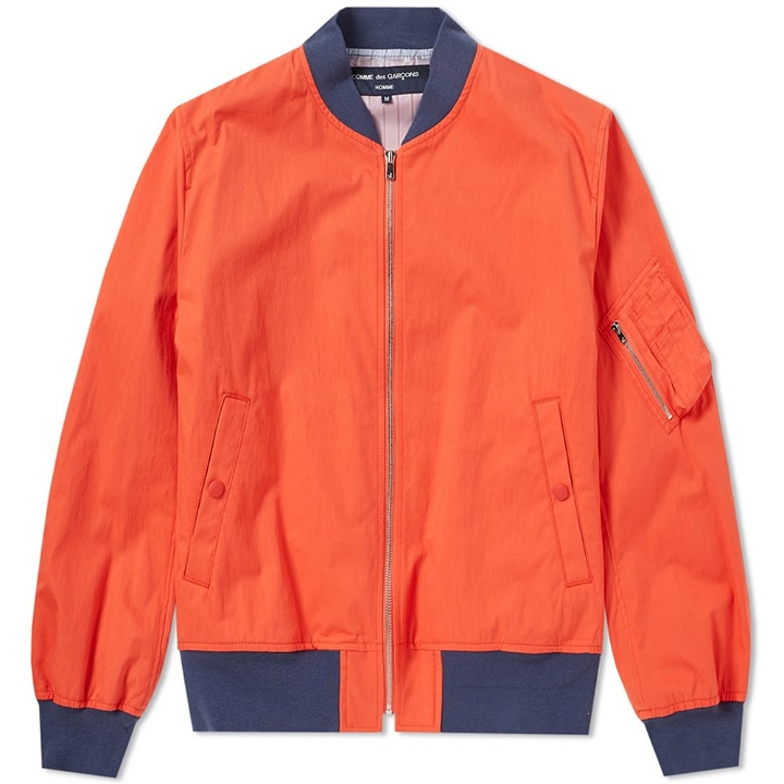 Photo: Comme des Garcons Homme Weather Cloth Bomber Jacket Orange