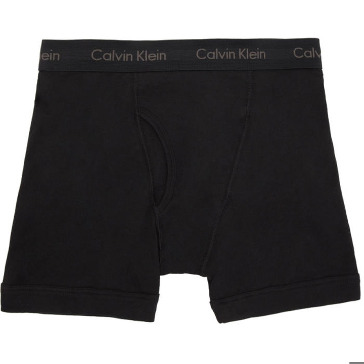 Photo: Calvin Klein Underwear Three-Pack Black Cotton Boxer Briefs