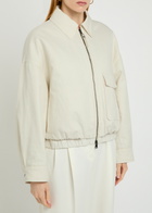 Brunello Cucinelli Padded Cotton-blend Jacket Cream