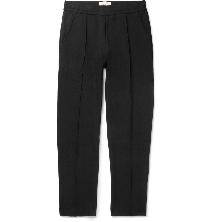 Photo: Folk - Black Slim-Fit Stretch Tech-Jersey Sweatpants - Black