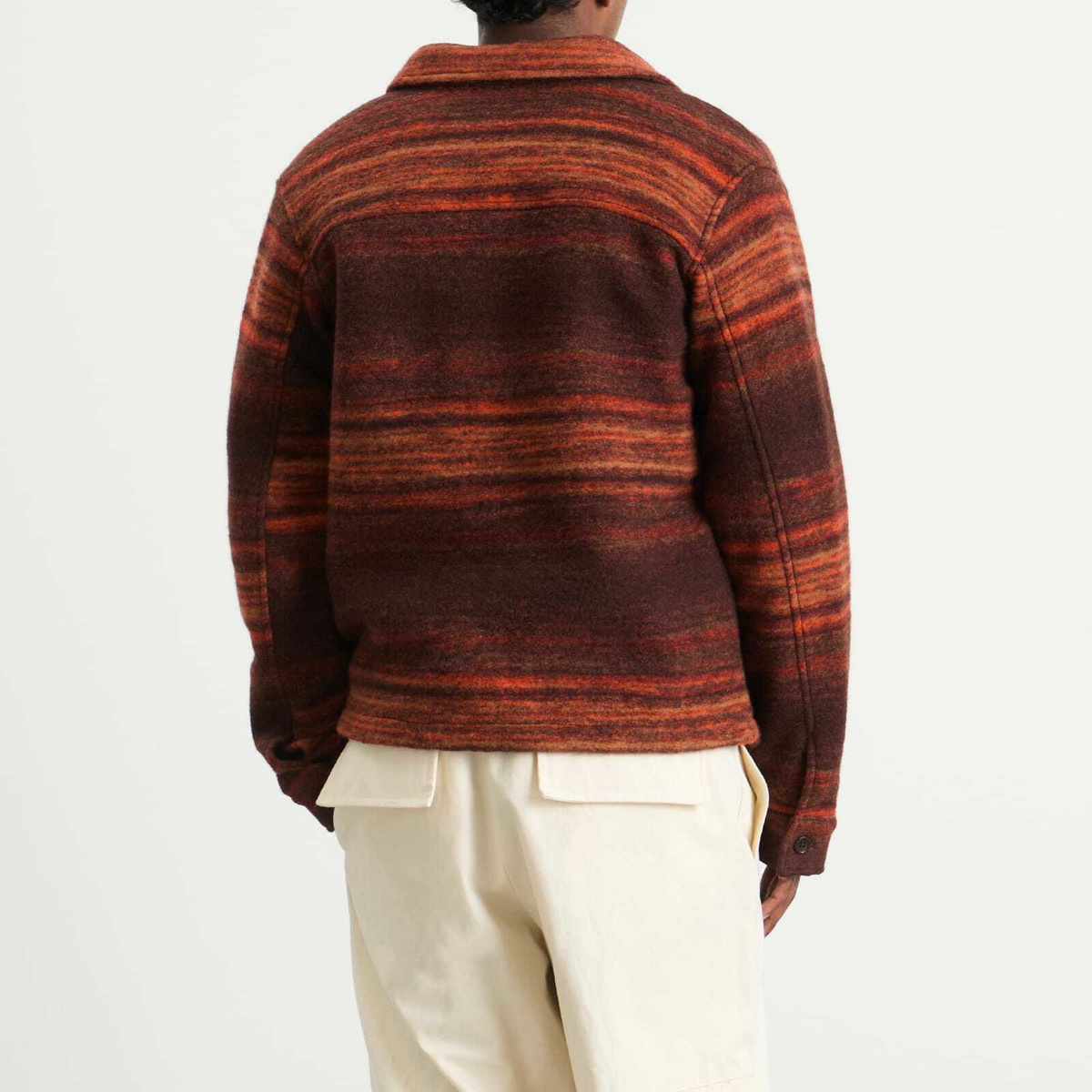 Percival Men's Missisipi Boiled Wool Jacquard Overshirt in Multi