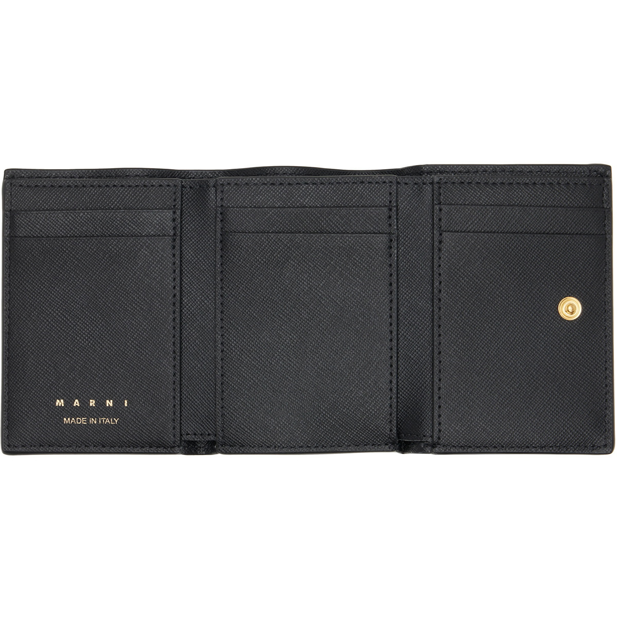 Marni Black Trifold Wallet