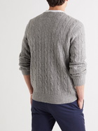 Polo Ralph Lauren - Cable-Knit Cashmere Sweater - Gray