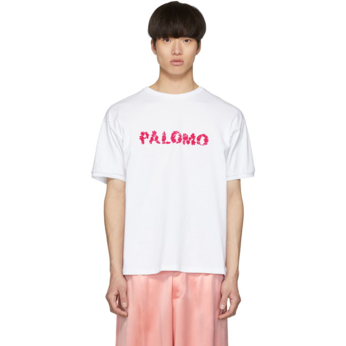 Photo: Palomo Spain White Lace Logo T-Shirt