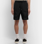 John Elliott - Canvas-Trimmed Nylon Drawstring Cargo Shorts - Black