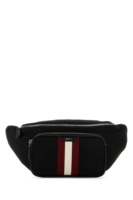 Photo: Bally Black Canvas Code Belt Bag