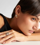 David Yurman DY Mercer® 18kt gold and sterling silver hoop earrings with diamonds