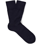 FALKE - Airport Wool and Cotton-Blend Socks - Blue