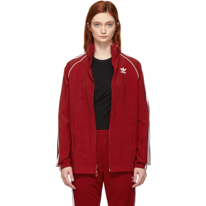 Photo: adidas Originals Red SST Adicolor Windbreaker Track Jacket