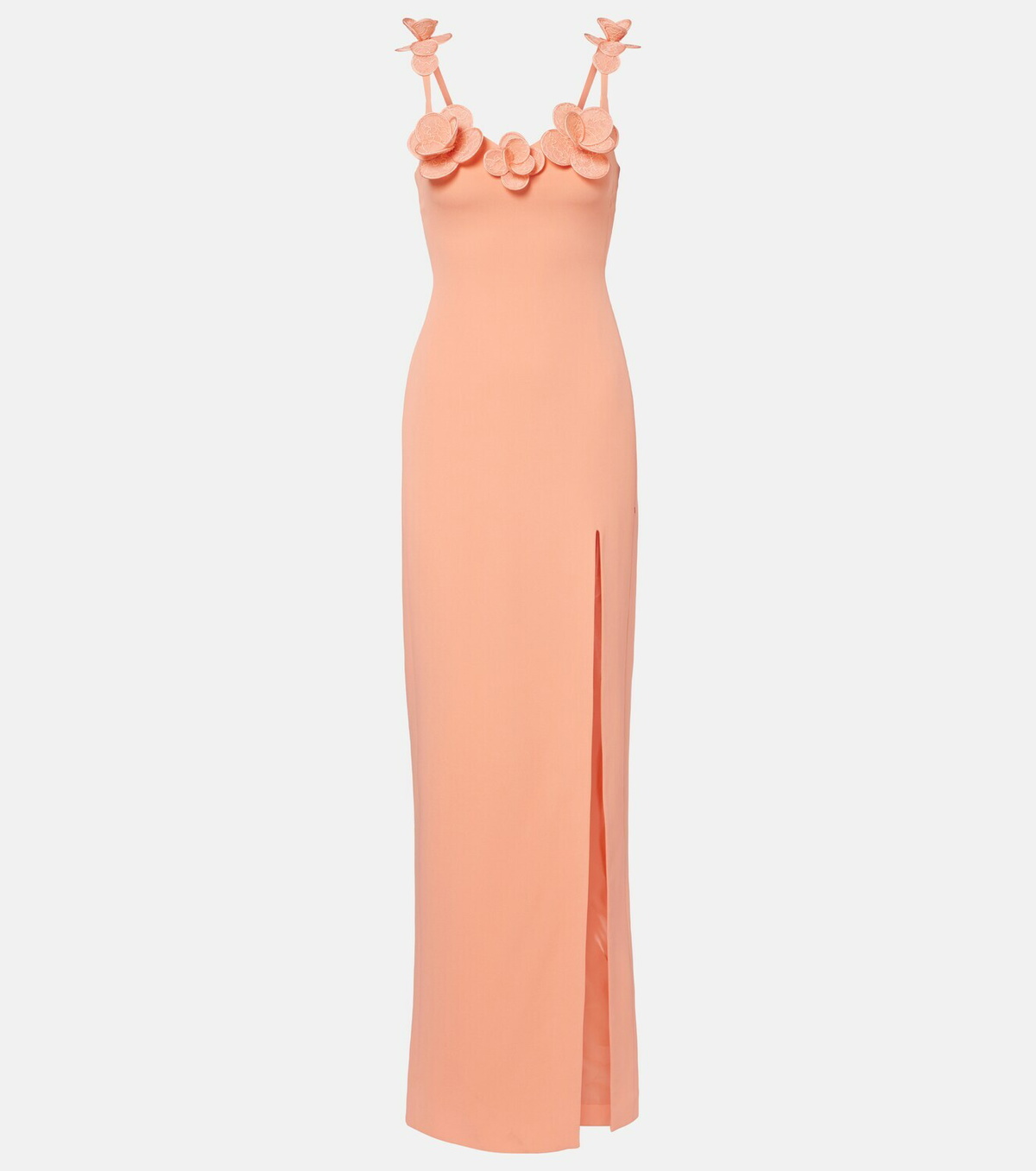 David Koma Floral-appliqué gown
