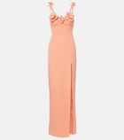 David Koma Floral-appliqué gown