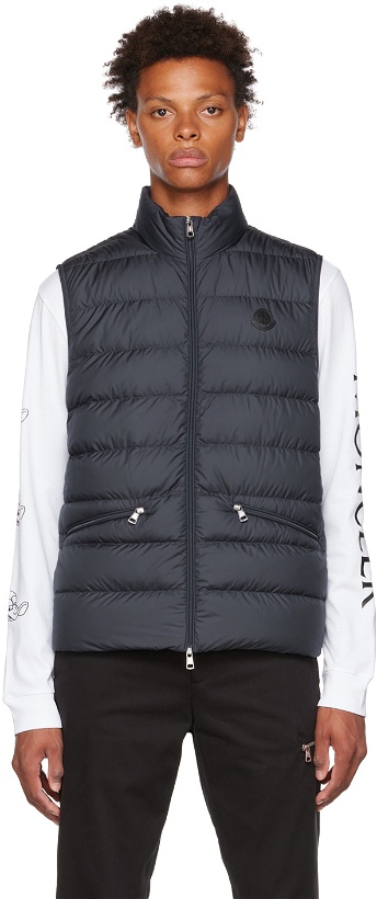 Photo: Moncler Navy Quilted Down Vest