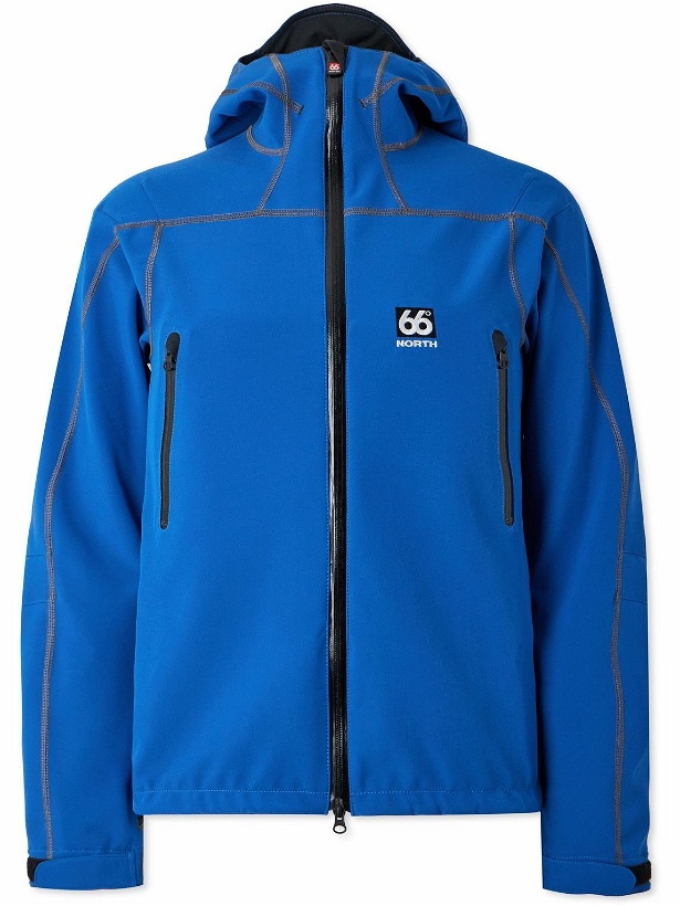 Photo: 66 North - Vatnajökull Logo-Embroidered Polartec® Power Shield® Pro Hooded Jacket - Blue