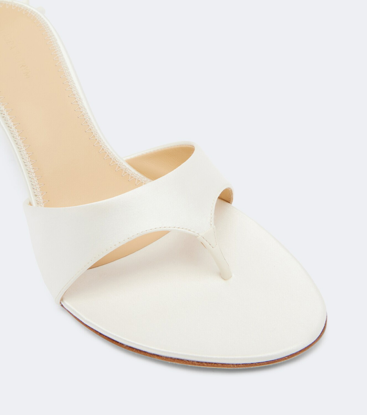 Magda Butrym Floral-appliqué satin thong sandals