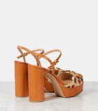 Valentino Garavani VLogo Signature 80 raffia-effect platform sandals