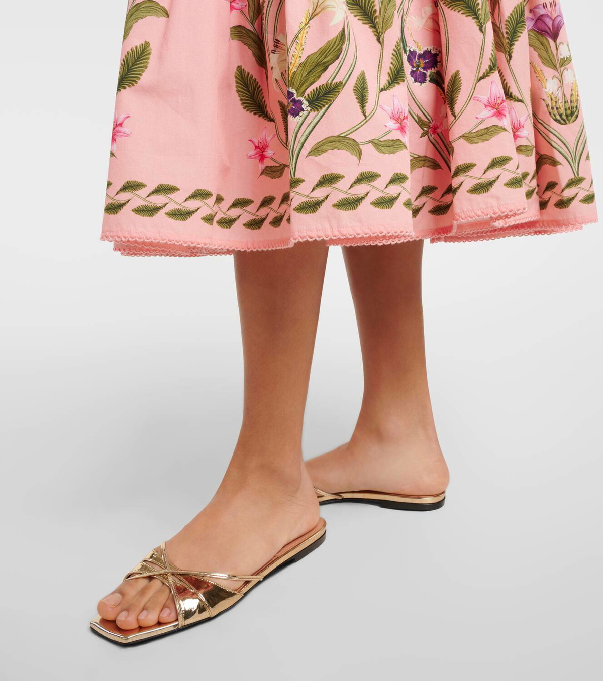 D'Accori Lust metallic leather slides