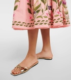 D'Accori Lust metallic leather slides
