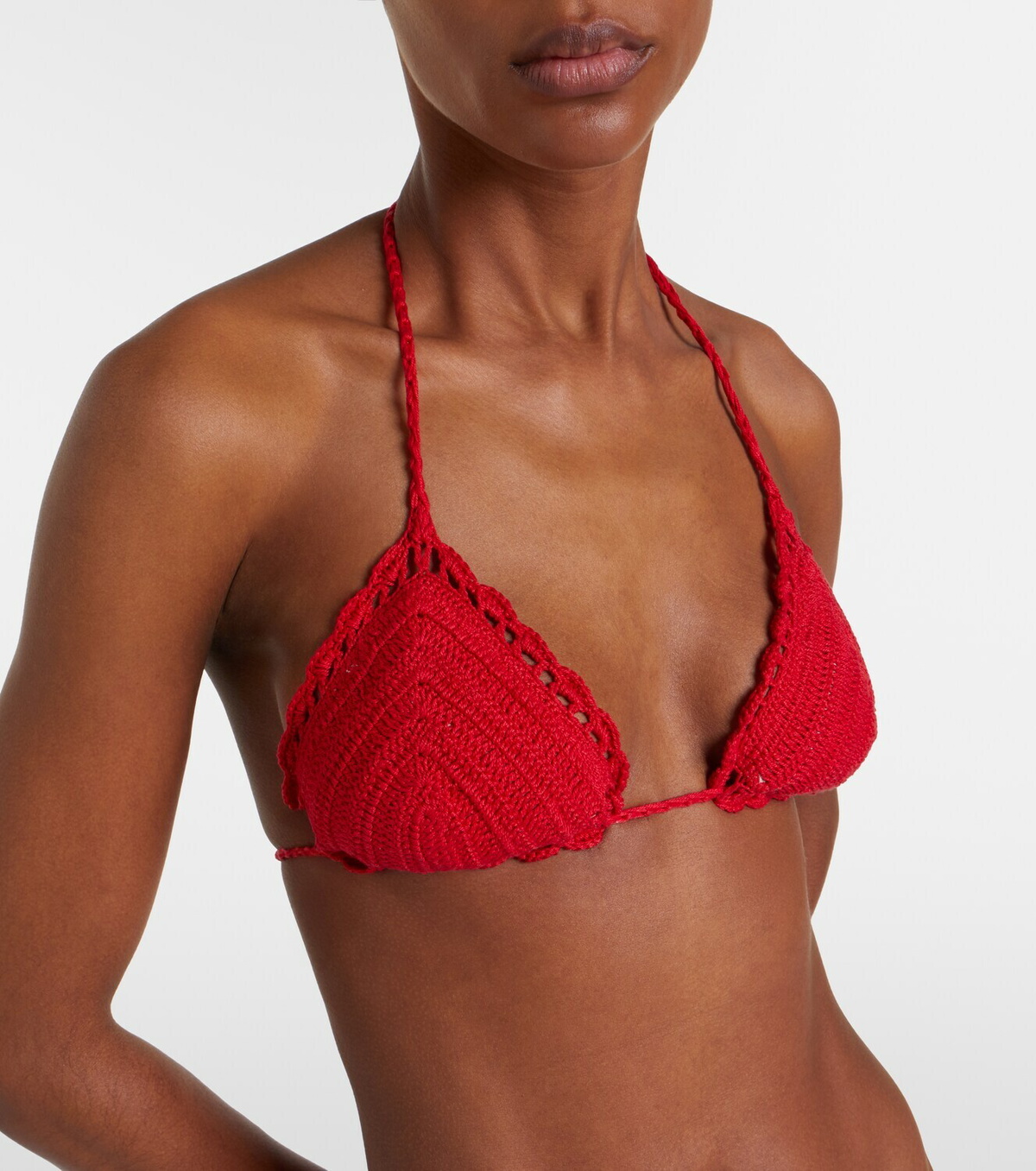 Anna Kosturova Crochet cotton bikini top