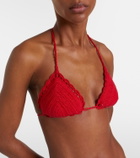 Anna Kosturova Crochet cotton bikini top