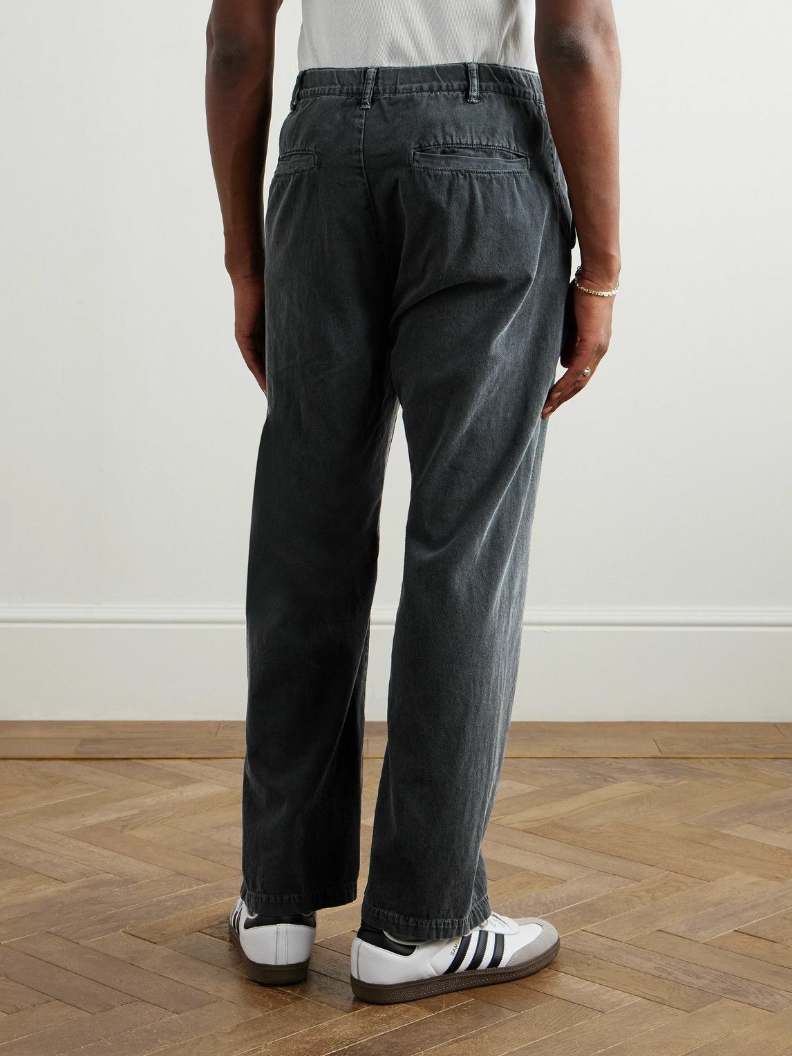 Remi Relief - Straight-Leg Cotton-Twill Trousers - Black