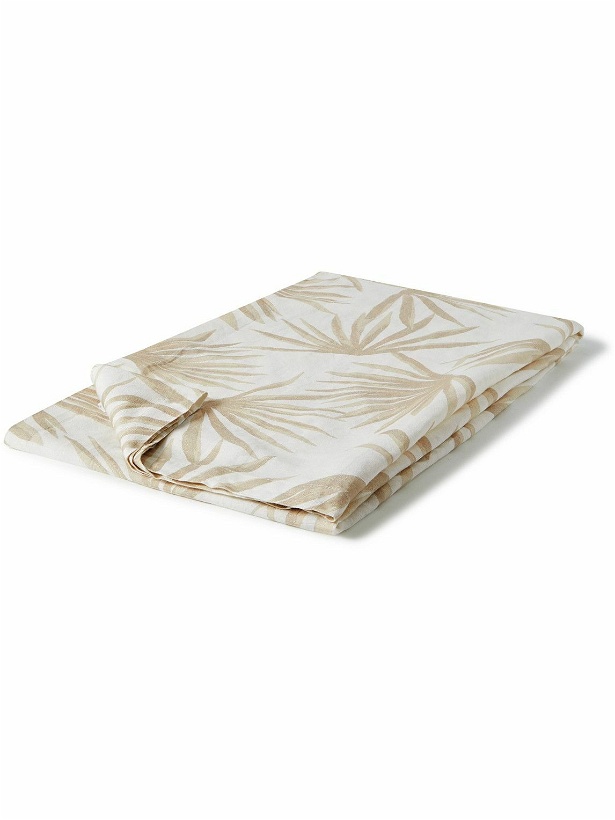 Photo: Onia - Floral-Print Linen-Blend Blanket