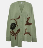 Loewe Intarsia wool-blend cardigan