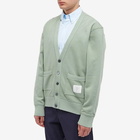 Thom Browne Men's Garment Dyed Cardigan in Green