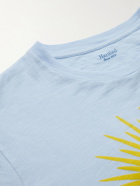 Hartford - Sunset Printed Cotton-Jersey T-Shirt - Blue