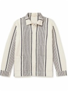 SMR Days - Talamanca Striped Cotton-Jacquard Jacket - Neutrals