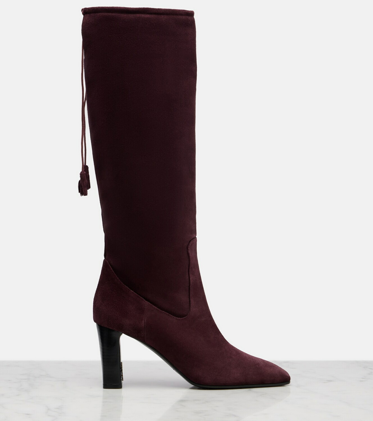 Max Mara 75 suede knee-high boots