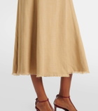 Ralph Lauren Collection Silk and linen midi dress