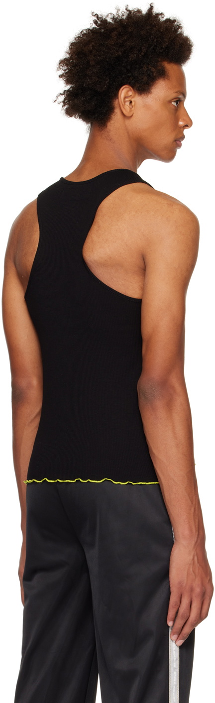 PALMER Black Embroidered Tank Top