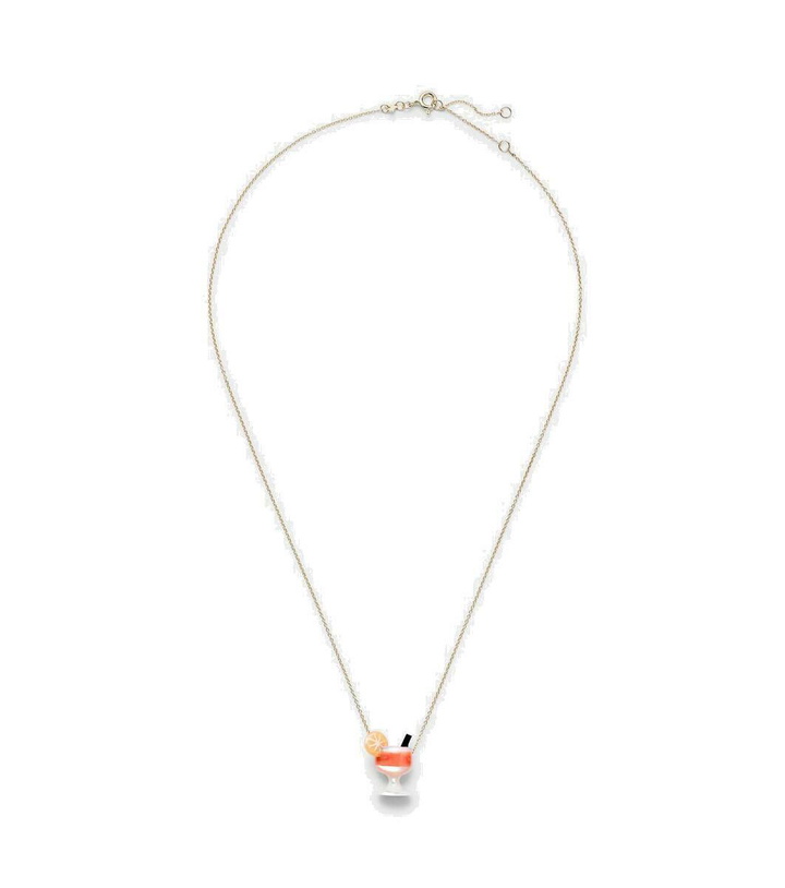 Photo: Aliita Cocktail 9kt charm necklace with mother of pearl and coral