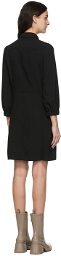 See by Chloé Black Belted Button Up Dress
