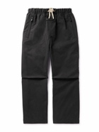 Fear of God Essentials Kids - Logo-Appliquéd Cotton-Blend Twill Drawstring Trousers - Black