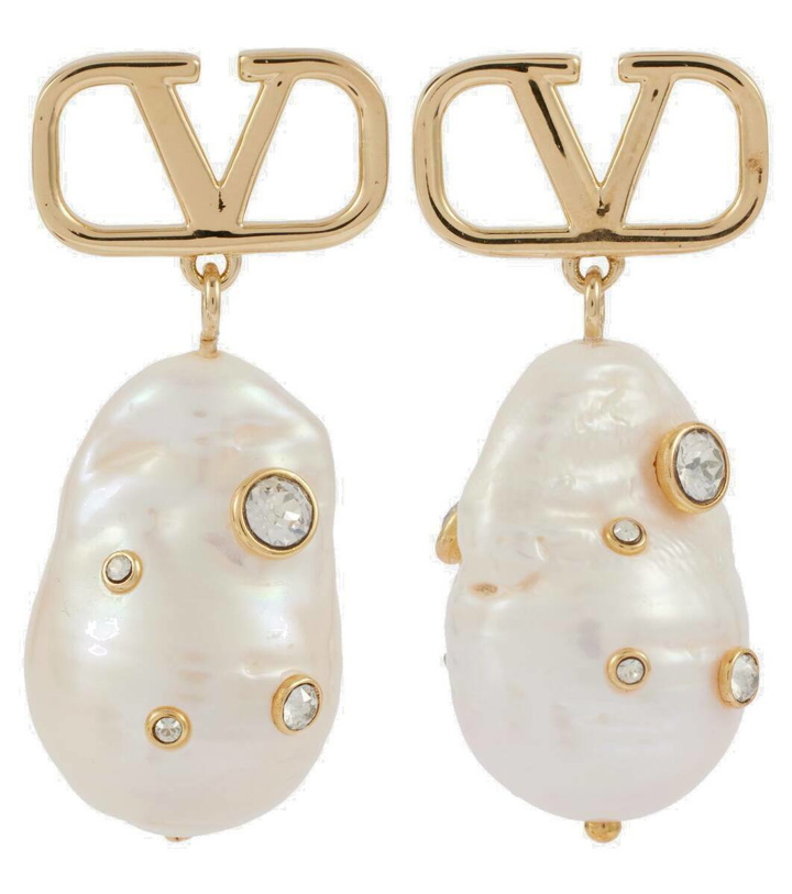 Photo: Valentino Universe VLogo Signature embellished drop earrings