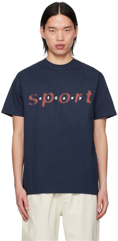 Photo: Stüssy Navy Dot Sport T-Shirt