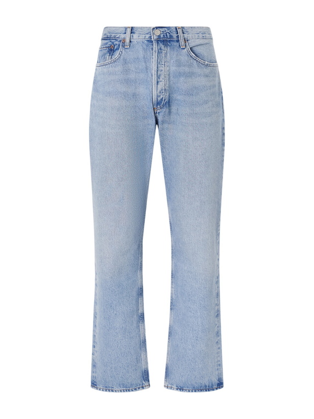 Photo: AGOLDE - 90's Straight-Leg Distressed Organic Cotton Jeans - Blue