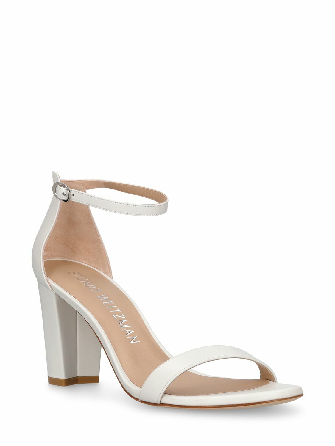 STUART WEITZMAN - 80mm Nearly Nude Leather Sandals Stuart Weitzman