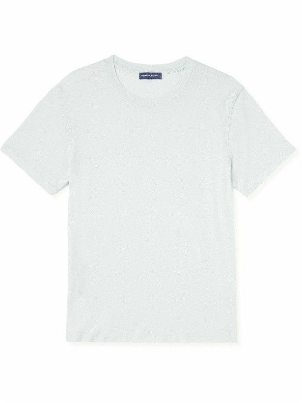 Photo: Frescobol Carioca - Lucio Cotton and Linen-Blend Jersey T-Shirt - Gray