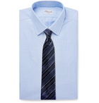 Charvet - Blue Striped Slub Cotton and Linen-Blend Shirt - Blue