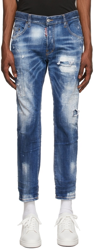 Photo: Dsquared2 Navy Doodle Skater Jeans