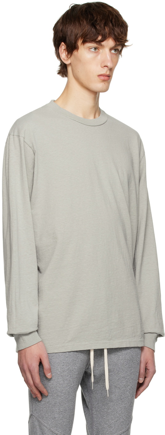 John Elliott Gray University Long Sleeve T Shirt