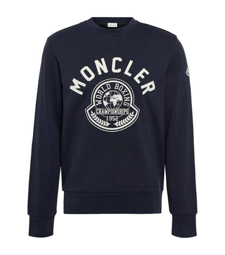 Photo: Moncler Logo cotton-blend fleece sweatshirt
