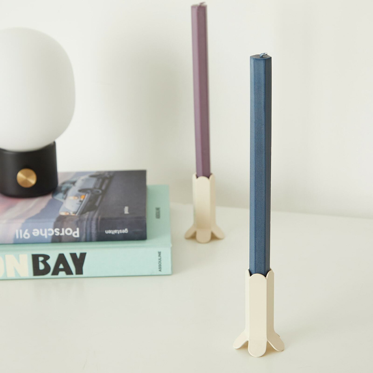 HAY Hexagon Candle - Set of 4 in Dark 