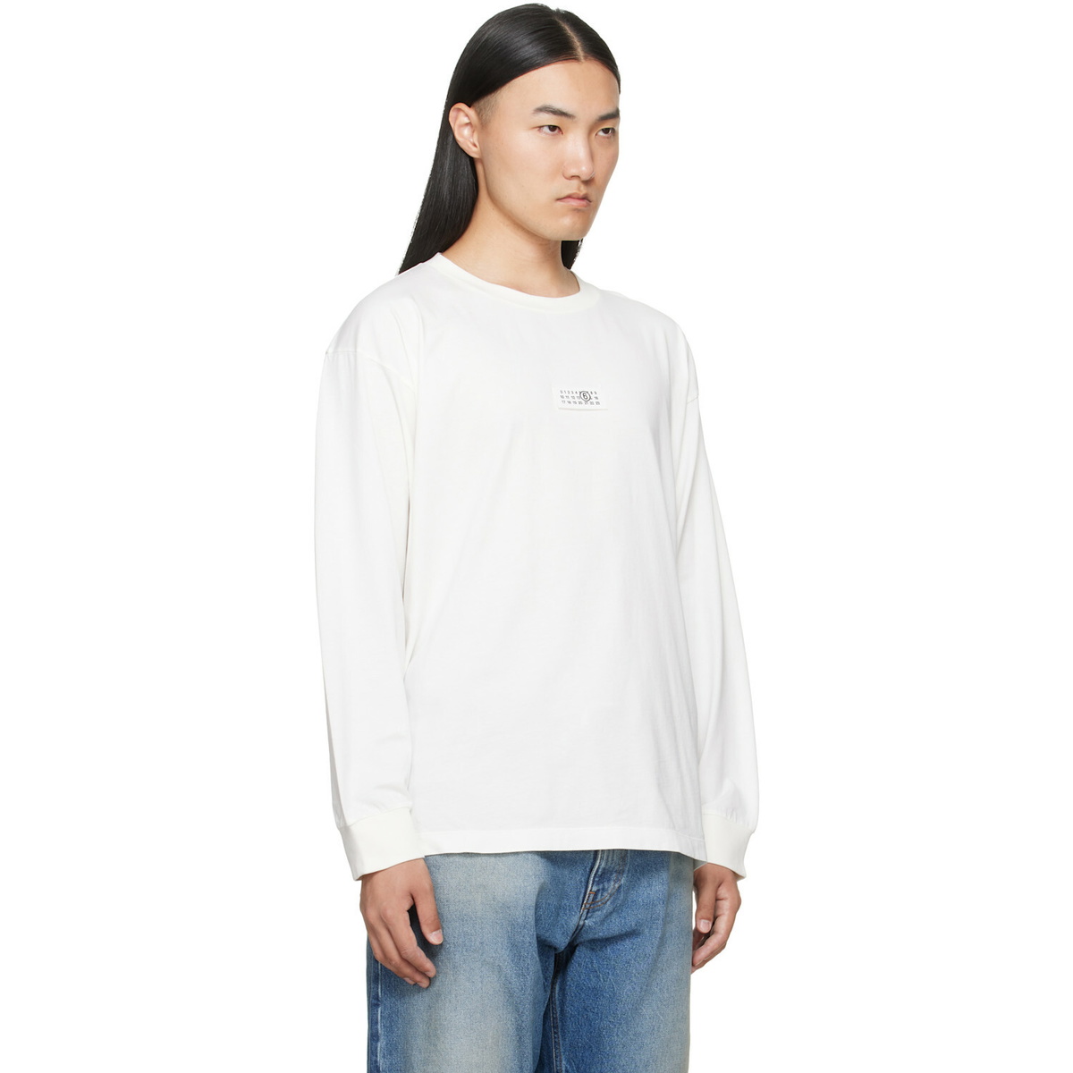 MM6 Maison Margiela White Long-Sleeved T-shirt