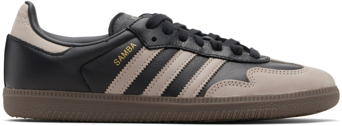 adidas Originals Black & Beige Samba OG Sneakers