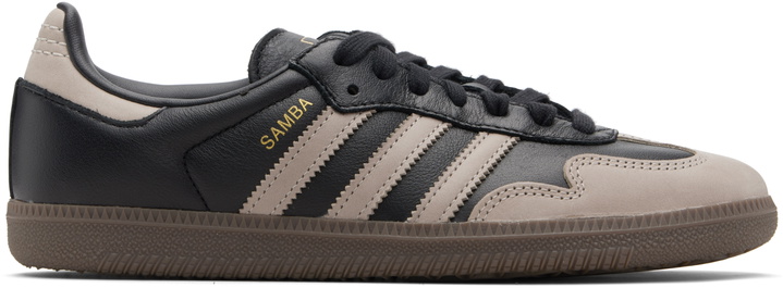 Photo: adidas Originals Black & Beige Samba OG Sneakers