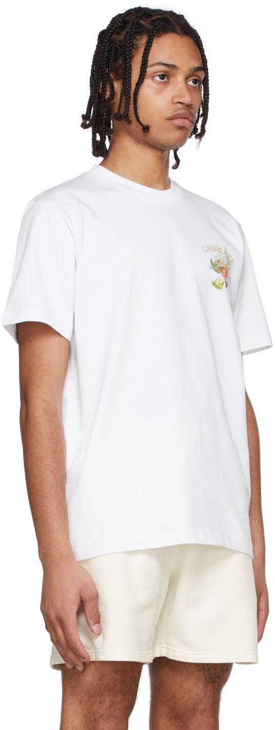 Casablanca White Organic Cotton T-Shirt Casablanca